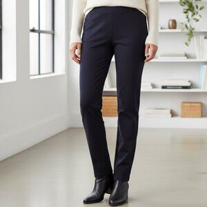 Karen Kane Navy Wonder Knit Straight Pants Size Small NWOT